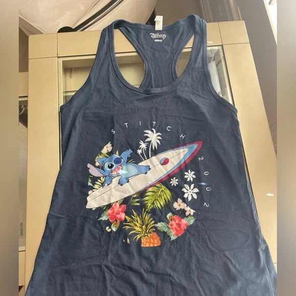 Mens Lilo & Stitch Tropical Waves tank Large - Picture 3 of 4